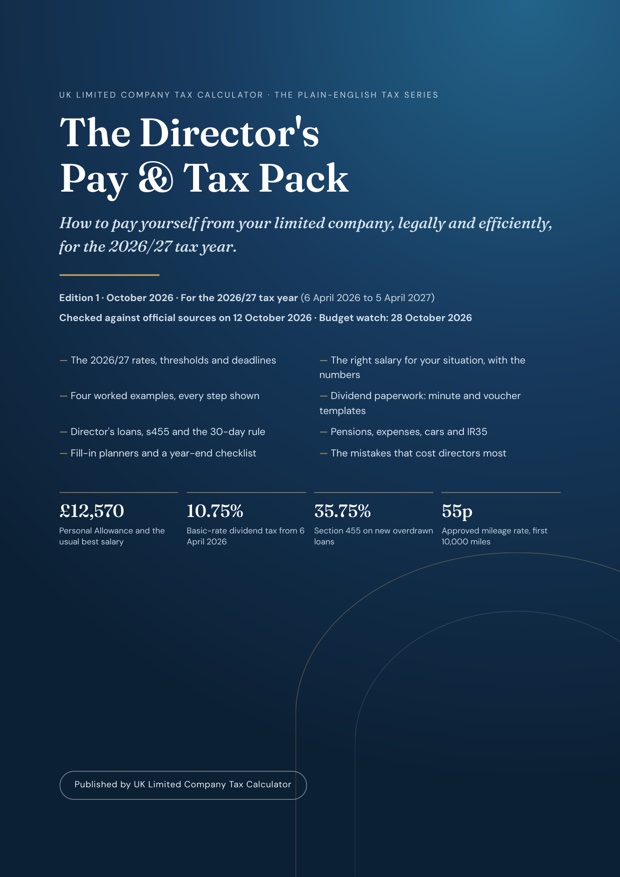 Cover of Director's Pay & Tax Pack 2026/27